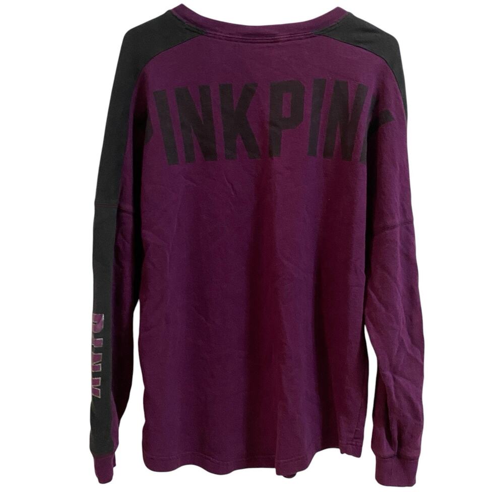 Spell Out PINK Victoria Secret purple long sleeve graphic sweater Pullover